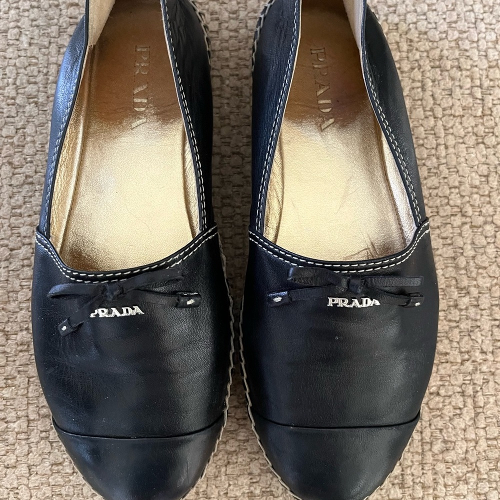 Prada shoes with logos